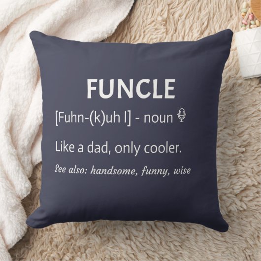 FUNCLE oom Gift Funny Joke Kussen (Deken)