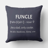 FUNCLE oom Gift Funny Joke Kussen (Achterkant)