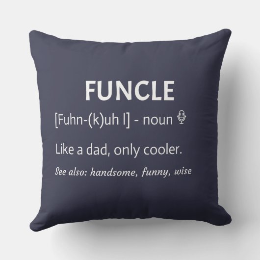 FUNCLE oom Gift Funny Joke Kussen (Achterkant)