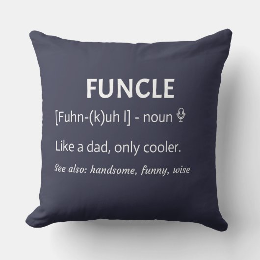 FUNCLE oom Gift Funny Joke Kussen (Voorkant)