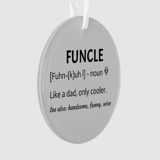FUNCLE oom Gift Ornament (voorkant)