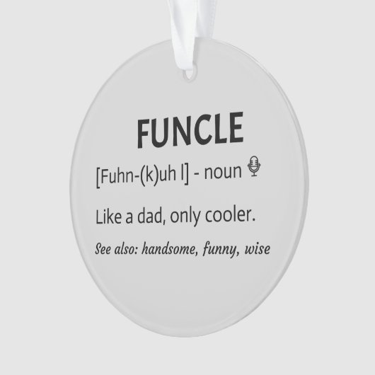 FUNCLE oom Gift Ornament (voorkant)