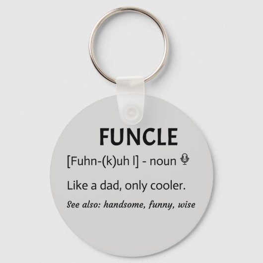 FUNCLE oom Gift Sleutelhanger (Voorkant)