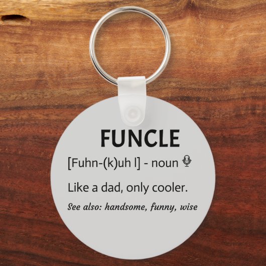 FUNCLE oom Gift Sleutelhanger (Voorkant)