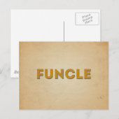 Funcle Retro Geïnspireerde Typografie Briefkaart (Voorkant / Achterkant)
