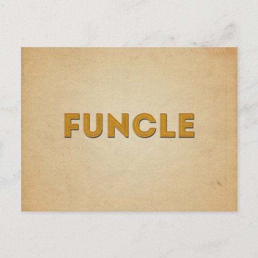 Funcle Retro Geïnspireerde Typografie Briefkaart (Voorkant)