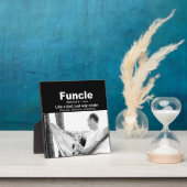 Funcle Uncle Definitie gepersonaliseerde foto Fotoplaat (Insitu)