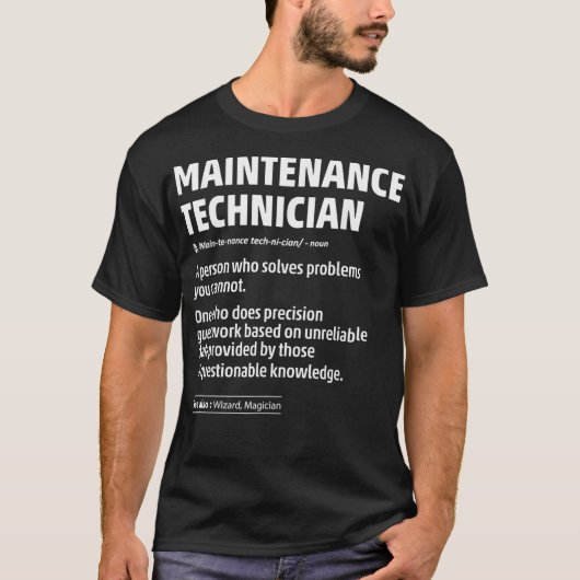 Functie - definitie Fungerend Maintenance Technici T-shirt (Voorkant)