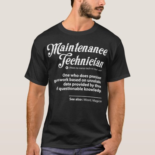 Functie - definitie Fungerend Maintenance Technici T-shirt (Voorkant)