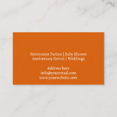 Functie Evenement Feestzaal Huur Visitekaartje (Achterkant)