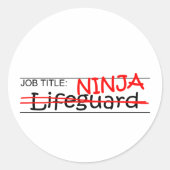 Functie Ninja - Badmeester Ronde Sticker (Voorkant)