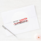 Functie Ninja - Badmeester Ronde Sticker (Envelop)