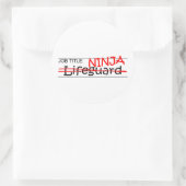 Functie Ninja - Badmeester Ronde Sticker (Tas)