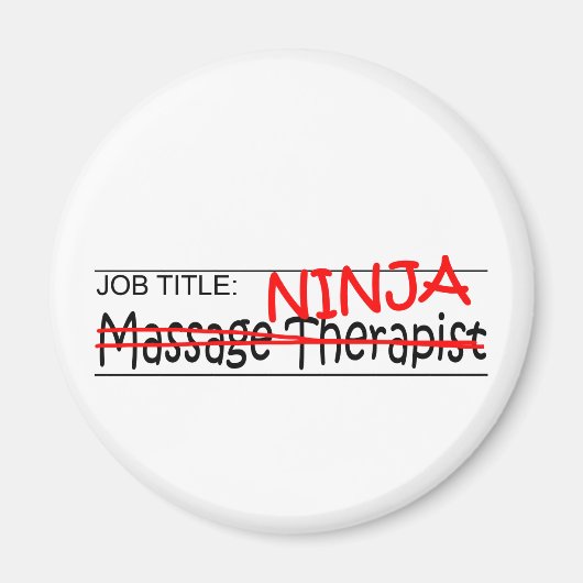 Functie Ninja - Massagetherapeut Magneet (Voorkant)