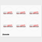 Functie Ninja - stewardess Ronde Sticker (Vel)