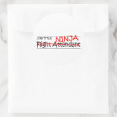 Functie Ninja - stewardess Ronde Sticker (Tas)