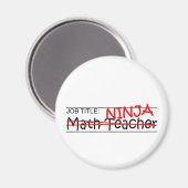 Functie Ninja - Wiskunde Docent Magneet (Voorkant / Achterkant)