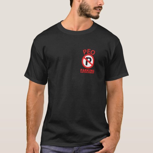 Functie Parkeercontrole Ambtenaar Grappig Park Ran T-shirt (Voorkant)