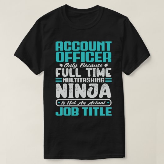 Functie titel beroep vaardigheden accountmanager t-shirt (Design voorkant)