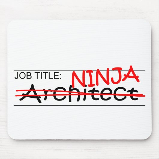 Functie Titel Ninja Architect Muismat (Voorkant)