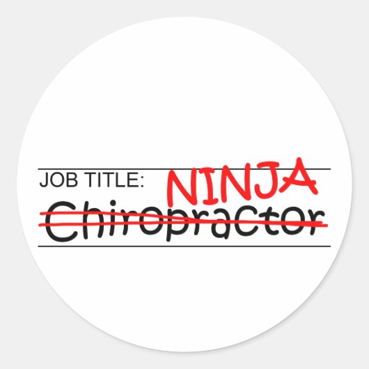 Functie Titel Ninja - Chiro Ronde Sticker (Voorkant)