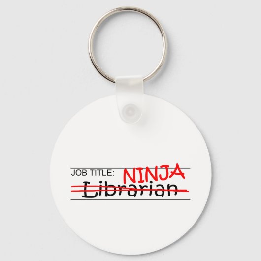 Functie Titel Ninja - Librarian Sleutelhanger (Voorkant)