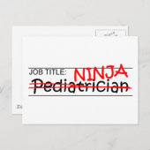 Functie Titel Ninja - Pediatrische arts Briefkaart (Voorkant / Achterkant)