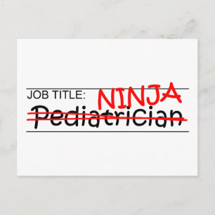Functie Titel Ninja - Pediatrische arts Briefkaart