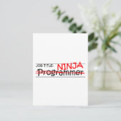 Functie Titel Ninja - Programmer Briefkaart (Staand voorkant)