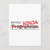 Functie Titel Ninja - Programmer Briefkaart (Voorkant)