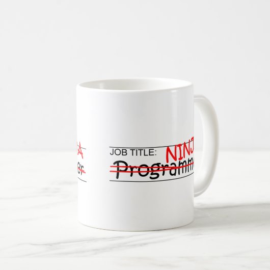 Functie Titel Ninja - Programmer Koffiemok (Voorkant rechts)