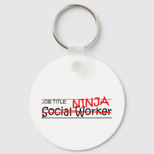 Functie Titel Ninja - Sociaal Arbeider Sleutelhanger