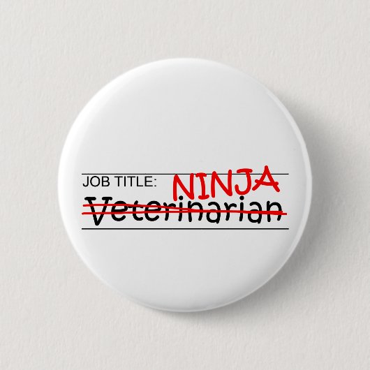 Functie Titel Ninja - Vet Ronde Button 5,7 Cm (Voorkant)
