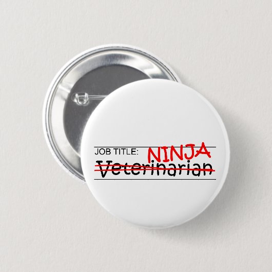 Functie Titel Ninja - Vet Ronde Button 5,7 Cm (Voorkant /achterkant)