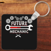 Functie Toekomstige Mechanische Auto Auto Mechanis Sleutelhanger (Achterkant)