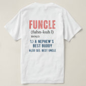 FUNCTIE voor- en achterkant grappige oomdefinitie T-shirt (Design achterkant)
