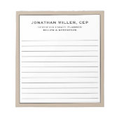 Functiebedrijf met professionele voornaam notitieblok (Voorkant)