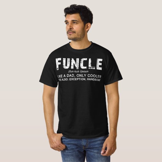 Functiel Funny oom Vader Best T-shirt (Voorkant volledig)