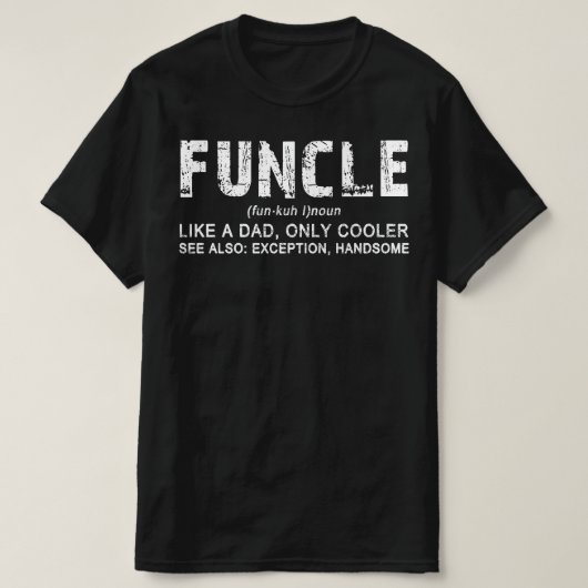 Functiel Funny oom Vader Best T-shirt (Design voorkant)