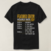 Functies Editor Uurtarief Functies Columnist WRI T-shirt (Design voorkant)