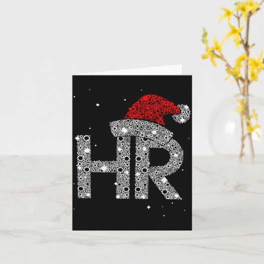 Functies voor Hr Human Resources - Grappig kerstca Kaart (Gele Bloem)