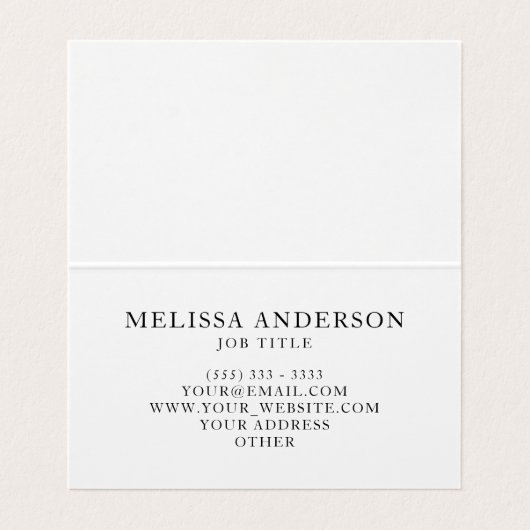 Functietitel legant visitekaartje (Binnenkant ongevouwen)