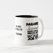 Functietitel van paramedicus tweekleurige koffiemok (Voorkant rechts)