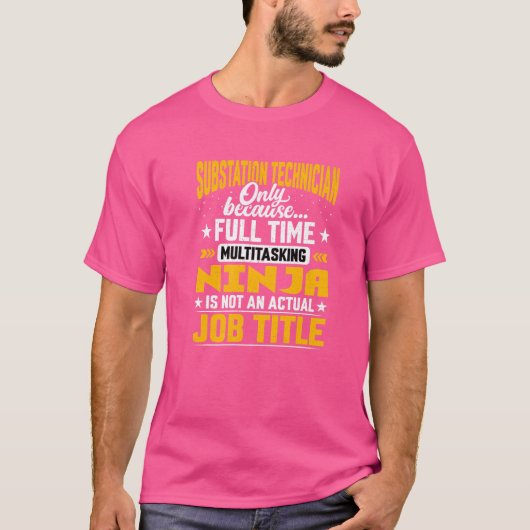 Functietitel van substation-technicus t-shirt (Voorkant)