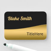 Functietitel zwart en goud script naamplaatje (In situ)