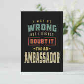 Functietoestel ambassadeur RSVP kaartje (Staand voorkant)