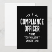 Functietoestel voor nalevingsfunctionaris bedankkaart (Voorkant / Achterkant)