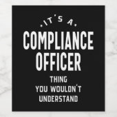 Functietoestel voor nalevingsfunctionaris wijn etiket (Enkel label)