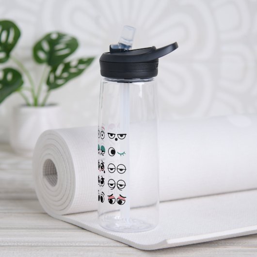 Functige Cartoon Ogen Waterfles (Insitu)