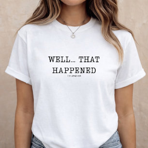 Functige zwangerschapsaankondiging baby onthulling t-shirt